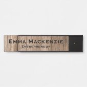 Aanpasbare Kantoor portierplaat van houtkorrel Deurbordje (Voorkant)