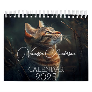 Aanpasbare kat-thema kalender met notities