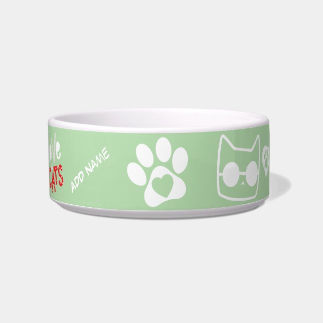 Aanpasbare kattenbak - Gepersonaliseerd katten cad Voerbakje (Voorkant)