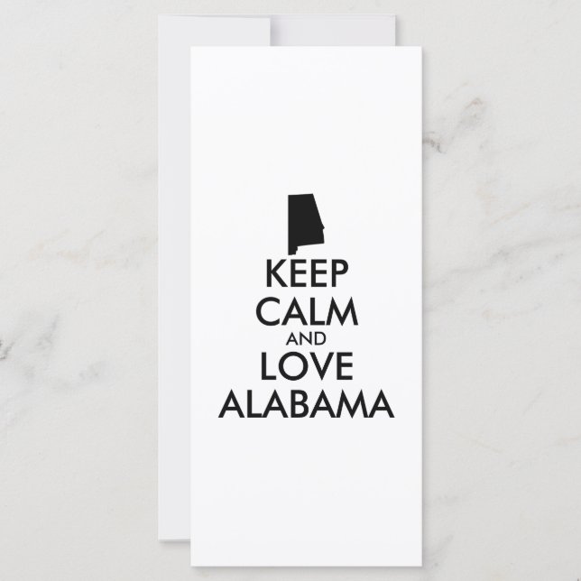 Aanpasbare KEEP CALM en HOU VAN ALABAMA (Voorkant)