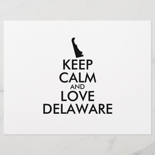 Aanpasbare KEEP CALM en HOU VAN DELAWARE Flyer (Voorkant)