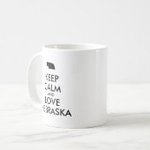 Aanpasbare KEEP CALM en HOU VAN NEBRASKA Koffiemok (Voorkant links)
