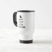 Aanpasbare KEEP CALM en LIEFDE MISSOURI Reisbeker (Voorkant links)
