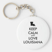 Aanpasbare KEEP CALM en LIEFDE VOOR LOUISIANA Sleutelhanger (Voorkant)