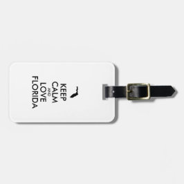 Aanpasbare KEEP CALM en LOVE FLORIDA Bagagelabel