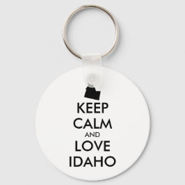 Aanpasbare KEEP CALM en LOVE IDAHO Sleutelhanger
