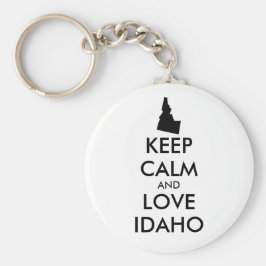 Aanpasbare KEEP CALM en LOVE IDAHO Sleutelhanger