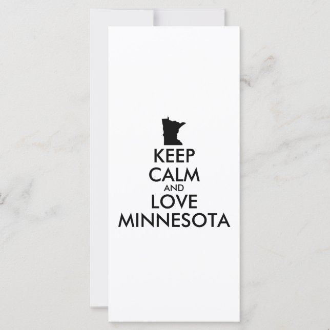 Aanpasbare KEEP CALM en LOVE MINNESOTA (Voorkant)