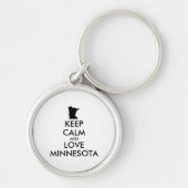 Aanpasbare KEEP CALM en LOVE MINNESOTA Sleutelhanger (Voorkant)