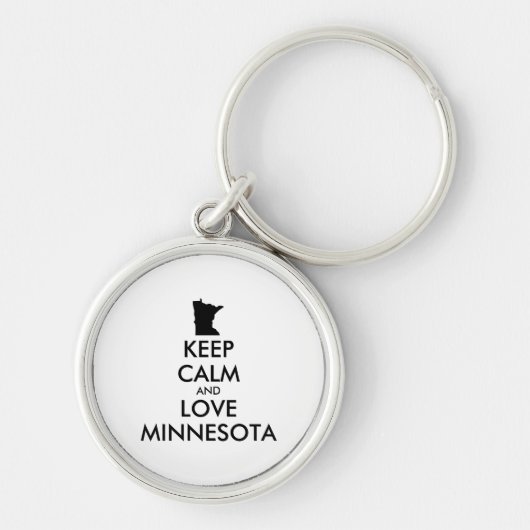 Aanpasbare KEEP CALM en LOVE MINNESOTA Sleutelhanger (Voorkant)