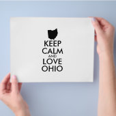 Aanpasbare KEEP CALM en LOVE OHIO Flyer (Hand)