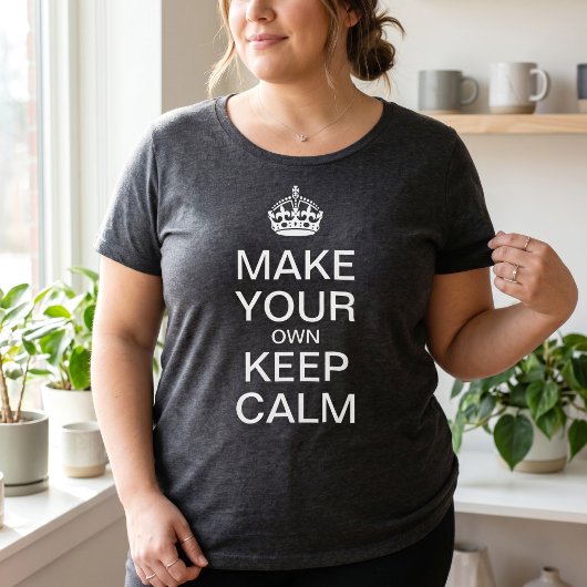 Aanpasbare Keep Calm sjabloon Grote Maat T-shirt