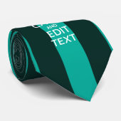 Aanpasbare Keep Calm Uw Tekst op Strepen Stropdas (Opgerold)