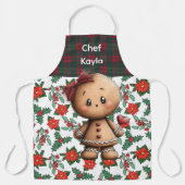 Aanpasbare Kerst gingerbread bakker Schort (Voorkant)