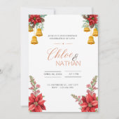 Aanpasbare Kerst Huwelijksuitnodiging Kaart (Voorkant)