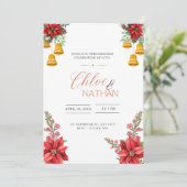 Aanpasbare Kerst Huwelijksuitnodiging Kaart (Staand voorkant)