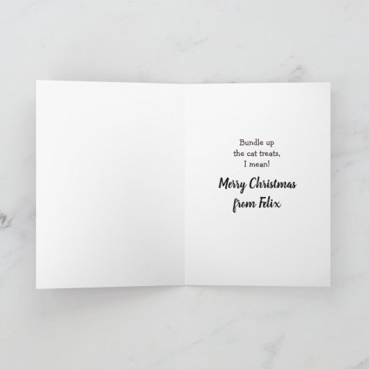 AANPASBARE KERST KAT KAART (Binnen)
