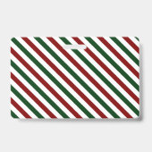 Aanpasbare Kerst Strepen Badge (Achterkant)