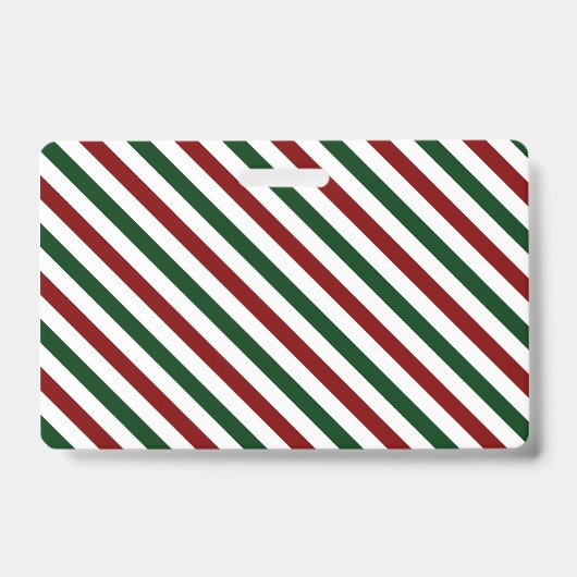 Aanpasbare Kerst Strepen Badge (Voorzijde)