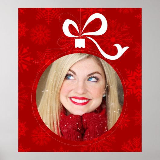 Aanpasbare Kerstbal Frame Poster (Voorkant)