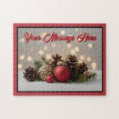 Aanpasbare Kerstbal Legpuzzel (Horizontaal)