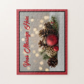 Aanpasbare Kerstbal Legpuzzel (Verticaal)