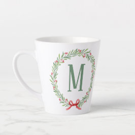Aanpasbare Kerstbrief en Cadeau Stickers Latte Mok