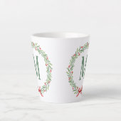Aanpasbare Kerstbrief en Cadeau Stickers  Latte Mok (Voorkant)