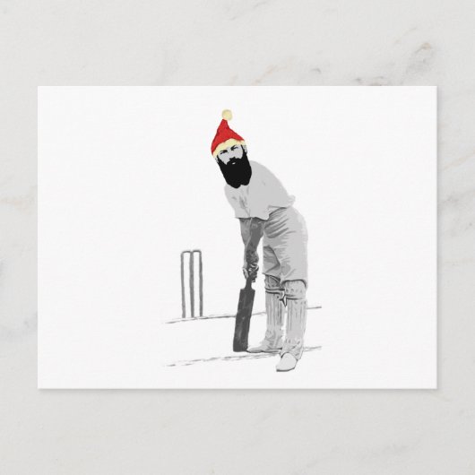 aanpasbare kerstcadeauideeën voor cricket feestdagenkaart (Voorkant)
