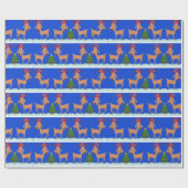 Aanpasbare kerstcadeauverpakking - Rendierontwerp Cadeaupapier (Vlak)