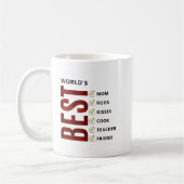 Aanpasbare Kerstchecklist voor de Beste Moeder van Koffiemok (Links)