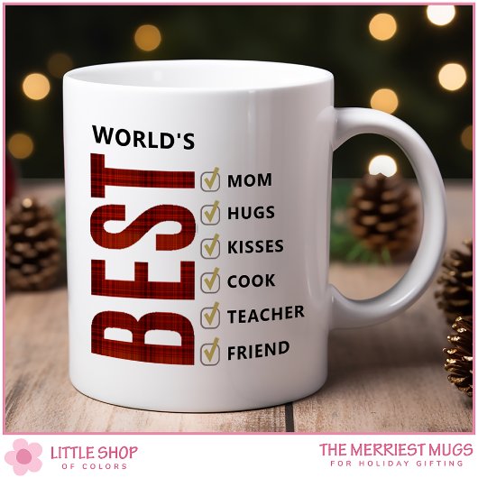 Aanpasbare Kerstchecklist voor de Beste Moeder van Koffiemok