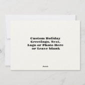 Aanpasbare kerstkaart, besneeuwd Noord-Europees do Feestdagenkaart (Achterkant)