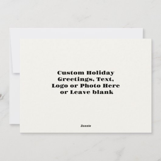 Aanpasbare kerstkaart, besneeuwd Noord-Europees do Feestdagenkaart (Achterkant)