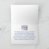 Aanpasbare kerstkaart / Denken aan jou / sneeuw-c Feestdagen Kaart (Binnen)