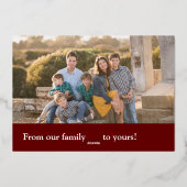 Aanpasbare kerstkaart folie feestdagenkaart (Achterkant)