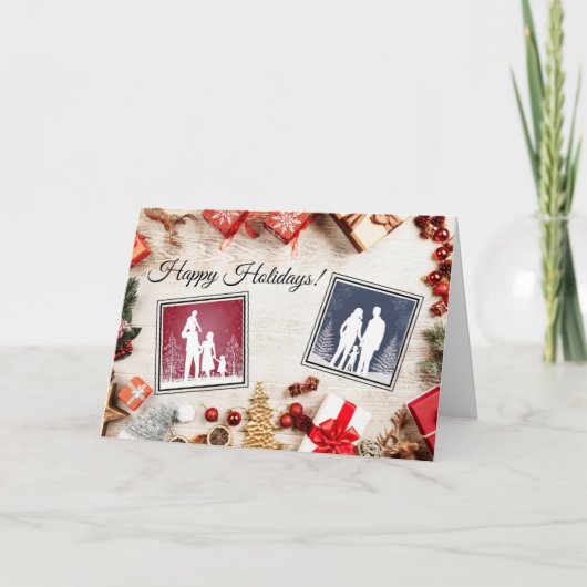 Aanpasbare kerstkaart kaart (Voorkant)