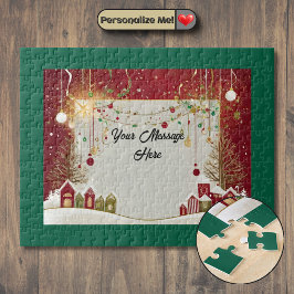 Aanpasbare kerstkaart legpuzzel
