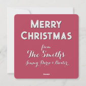 Aanpasbare kerstkaart met watercolorhuis (Achterkant)