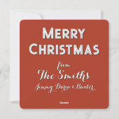 Aanpasbare kerstkaart met watercolorhuisje (Achterkant)