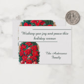 Aanpasbare kerstkaart notitiekaartje (Voorkant / Achterkant in situ)