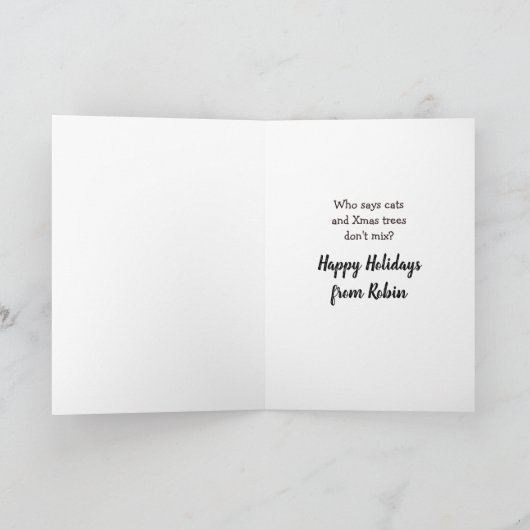 AANPASBARE KERSTKATTENKAART KAART (Binnen)