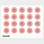 Aanpasbare kerstkoekjesuitwisseling ronde sticker (Vel)