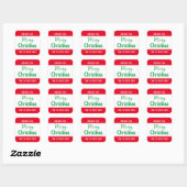 Aanpasbare Kerstlabel HM001_22sqv3 Vierkante Sticker (Vel)