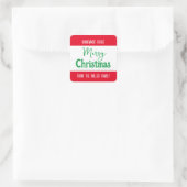 Aanpasbare Kerstlabel HM001_22sqv3 Vierkante Sticker (Tas)