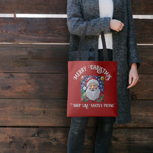 Aanpasbare Kerstman Jolly Ol Saint Nick Tote Bag