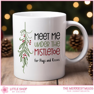 Aanpasbare Kerstmis Onder de Misteletoe Koffiemok