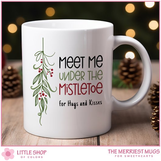 Aanpasbare Kerstmis Onder de Misteletoe Koffiemok