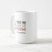 Aanpasbare Kerstmis Onder de Misteletoe Koffiemok (Voorkant links)