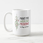 Aanpasbare Kerstmis Onder de Misteletoe Koffiemok (Links)